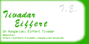 tivadar eiffert business card